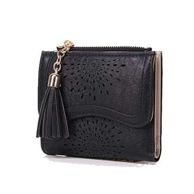 2019 Luxury beautiful multiple card slots with zip button leather wallet purse for lady women