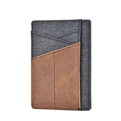 Hot selling lightweight card slots slim leather wallet purse for men women