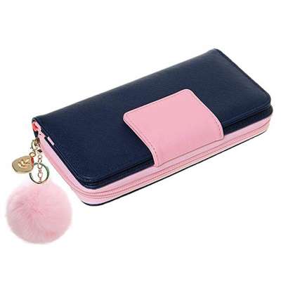 Fashion beautiful custom multiple colors with card slots leather wallet purse for women girls